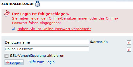 Arcor Mail Passwort vergessen