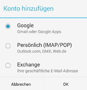 GMX-Konto in die Gmail-App (Android) integrieren