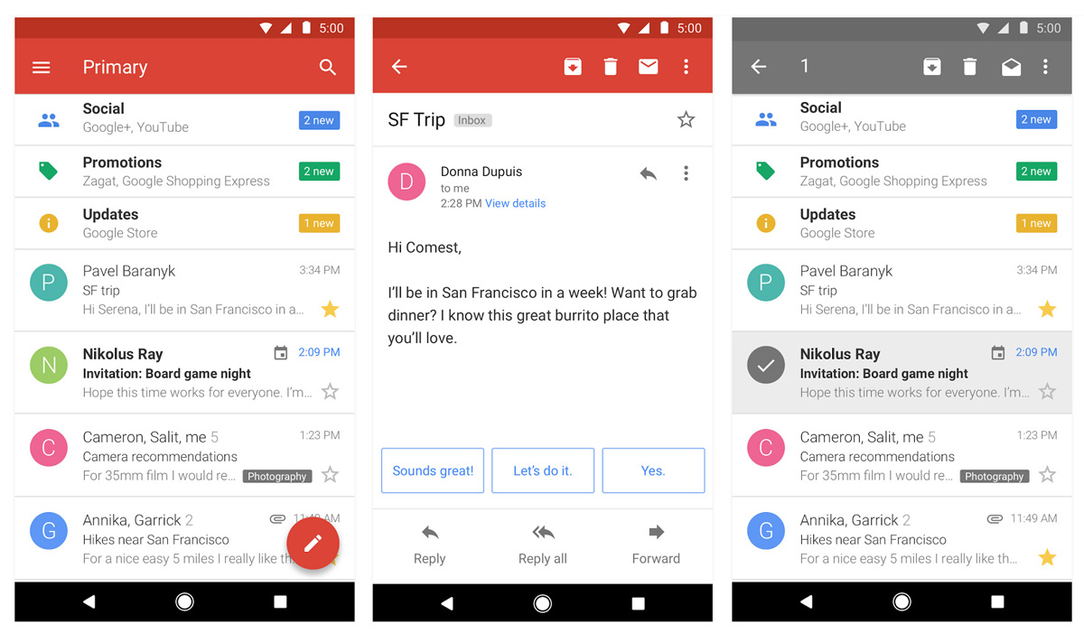 Gmail Go - Die neue Version der Gmail-App