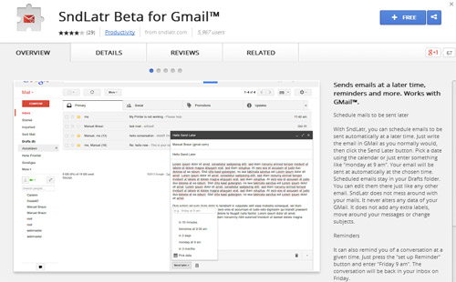 Gmail zeitversetzt senden Sndlatr