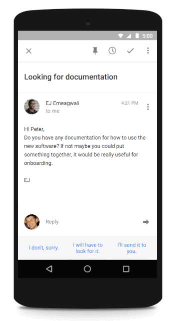 Google Inbox Smart Reply