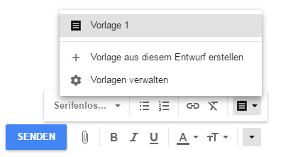 Vorlagen in Google-Inbox verwenden