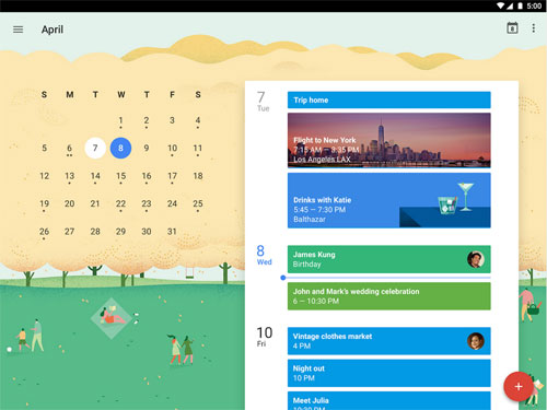 Die Monatsansicht für Google Kalender auf Android wieder da