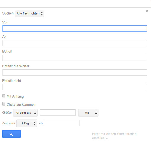 Google erweitert Suche in Gmail