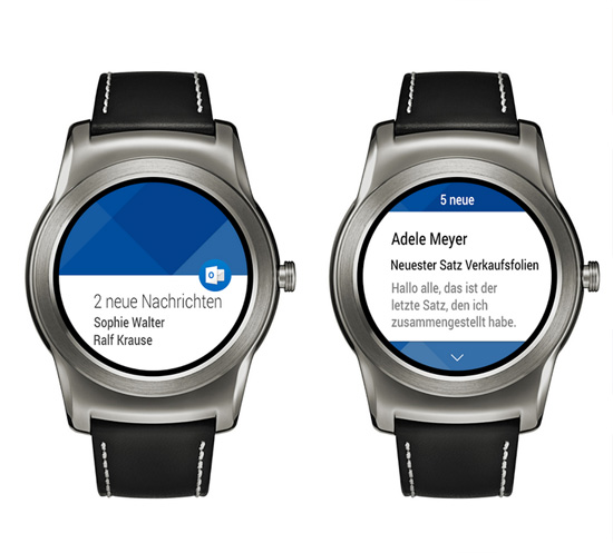 Outlook auf Android Smartwatch