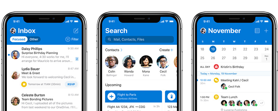 Outlook für iOS: ein neues App-Design und Funktionen
