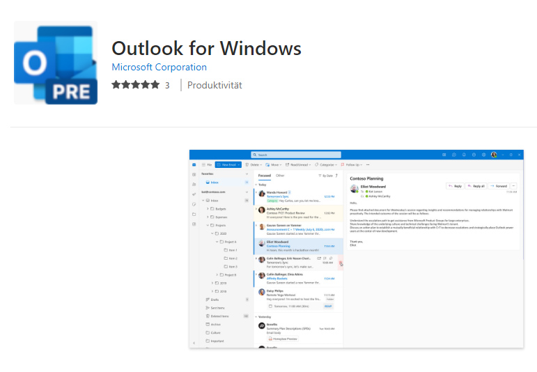 Die Outlook Windows App für Privatkunden