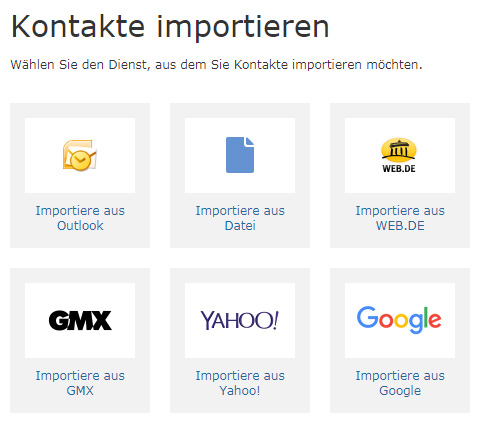 E-Mail-Kontakte in WEB.DE Mail importieren - so klappt's