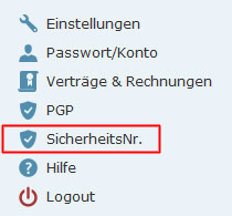 WEB.de, GMX Sicherheitsnummer