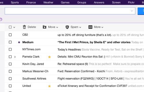 Die erweiterten Yahoo Mail Suchfunktionen