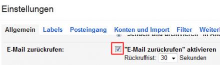 E-Mail zurückholen mit Gmail