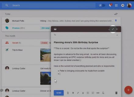 Google verbessert Inbox-Editor