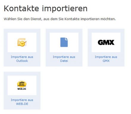 GMX Kontakte importieren