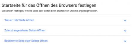 Google Chrome Startseite ändern