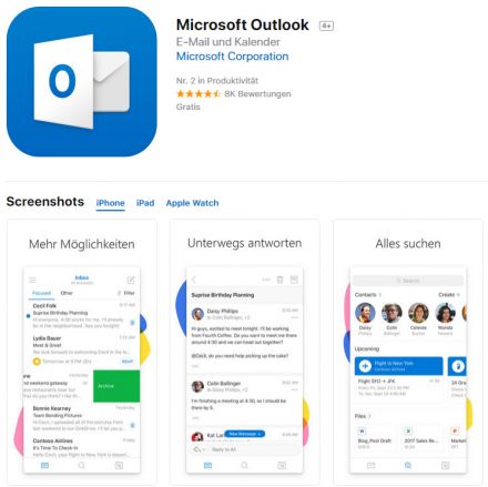 Update - Wesentliche Verbesserung von Microsoft Outlook für iOS