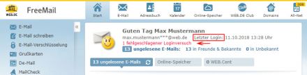 WEB.DE Mail: Sicherheit beim Postfach-Login