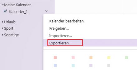 Im Yahoo Kalender Ereignisse exportieren