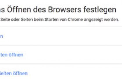 Google Chrome Startseite ändern