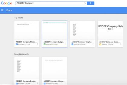 Googles verbesserte Suche bei Office-Apps