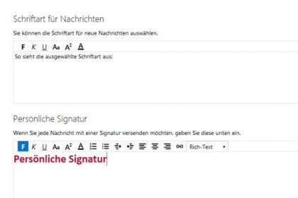 Hotmail, Outlook.com Signatur