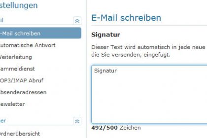 Automatische Signatur bei Web.de