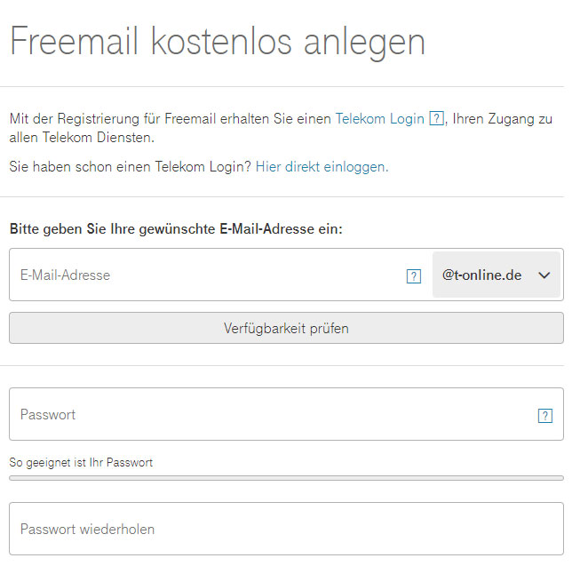 Telekom Mail registrieren